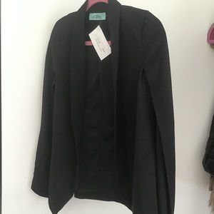 New Black Cape Blazer